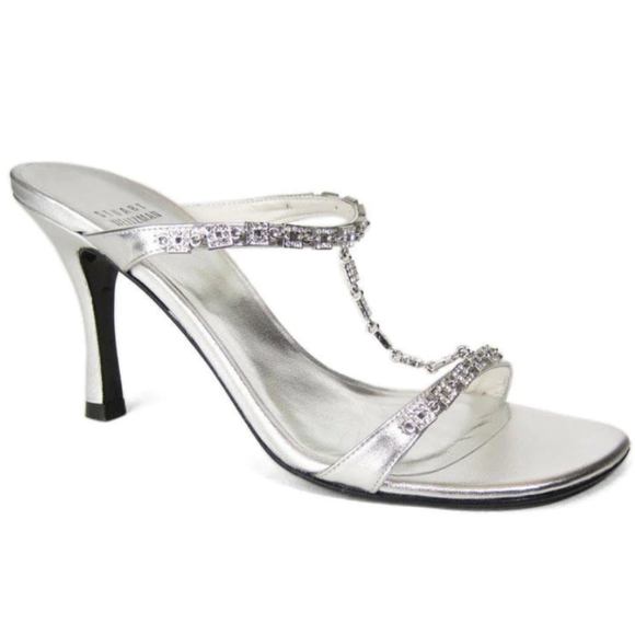 Stuart Weitzman Silver Party Sandals, Teeup, 11 M 🎉🥳 - Picture 1 of 10